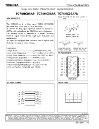 Datasheet TC74HC04A manufacturer Toshiba