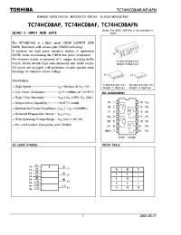 Datasheet TC74HC08AFN manufacturer Toshiba