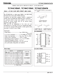 Datasheet TC74HC109AFN manufacturer Toshiba