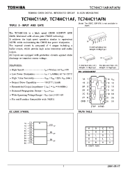 Datasheet TC74HC11AF manufacturer Toshiba