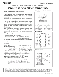 Datasheet TC74HC221A manufacturer Toshiba