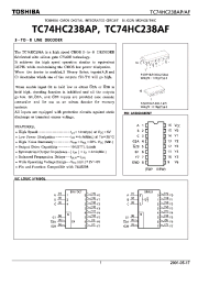 Datasheet TC74HC238AF manufacturer Toshiba