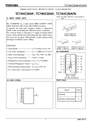 Datasheet TC74HC30AFN manufacturer Toshiba