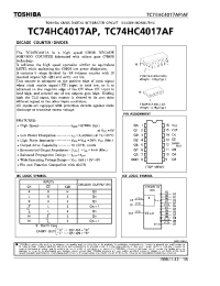 Datasheet TC74HC4017AF manufacturer Toshiba