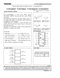 Datasheet TC74HC4066AFT manufacturer Toshiba