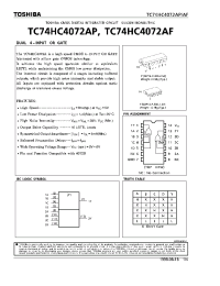 Datasheet TC74HC4072AF manufacturer Toshiba