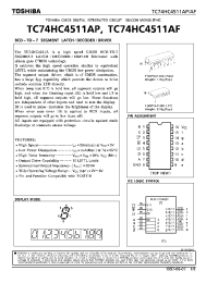 Datasheet TC74HC4511 manufacturer Toshiba