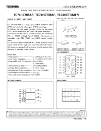 Datasheet TC74HCT08AP manufacturer Toshiba