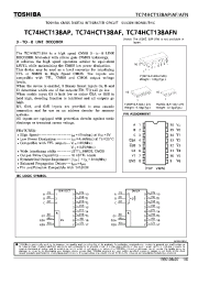 Datasheet TC74HCT138 manufacturer Toshiba