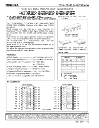 Datasheet TC74HCT540AFN manufacturer Toshiba
