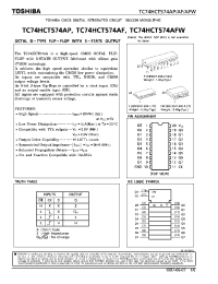 Datasheet TC74HCT574A manufacturer Toshiba