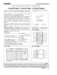 Datasheet TC74HCT74AF manufacturer Toshiba