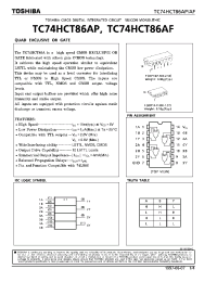 Datasheet TC74HCT86 manufacturer Toshiba