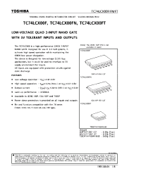 Datasheet TC74LCX00FT manufacturer Toshiba