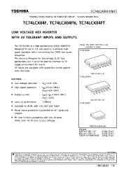 Datasheet TC74LCX04FT manufacturer Toshiba