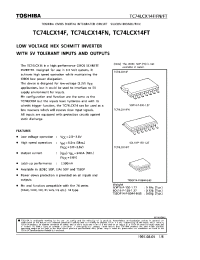 Datasheet TC74LCX14FN manufacturer Toshiba