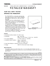 Datasheet TC74LCX163245 manufacturer Toshiba