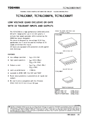 Datasheet TC74LCX86FN manufacturer Toshiba