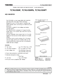 Datasheet TC74LVX04F manufacturer Toshiba