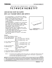 Datasheet TC74VCX162827 manufacturer Toshiba