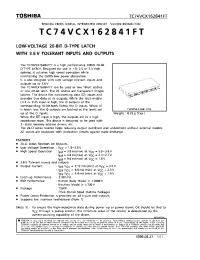 Datasheet TC74VCX162841FT manufacturer Toshiba