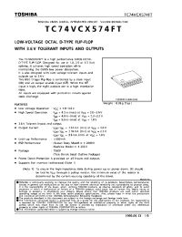 Datasheet TC74VCX574FT manufacturer Toshiba