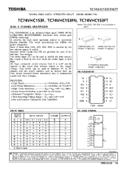 Datasheet TC74VHC153F manufacturer Toshiba