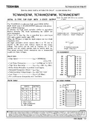 Datasheet TC74VHC574FT manufacturer Toshiba