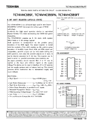 Datasheet TC74VHC595FN manufacturer Toshiba