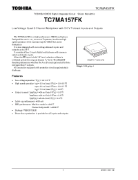 Datasheet TC7MA157FK manufacturer Toshiba