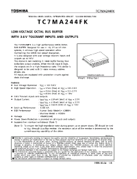 Datasheet TC7MA244FK manufacturer Toshiba