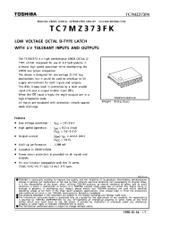 Datasheet TC7MZ373FK manufacturer Toshiba