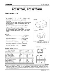 Datasheet TC7SET00FU manufacturer Toshiba