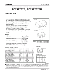 Datasheet TC7SET32FU manufacturer Toshiba