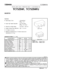 Datasheet TC7SZ04FU manufacturer Toshiba