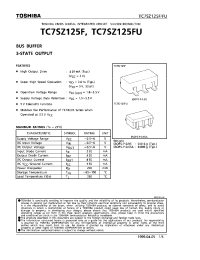 Datasheet TC7SZ125F manufacturer Toshiba