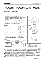 Datasheet TC7W00FU manufacturer Toshiba