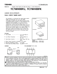 Datasheet TC7WH00FK manufacturer Toshiba