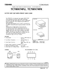 Datasheet TC7WH74FK manufacturer Toshiba