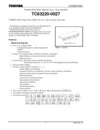 Datasheet TC83220-0027 manufacturer Toshiba