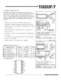Datasheet TC9203P manufacturer Toshiba