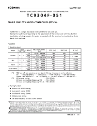 Datasheet TC9304F-051 manufacturer Toshiba