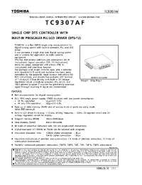 Datasheet TC9307AF manufacturer Toshiba