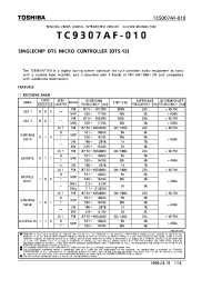 Datasheet TC9307AF-010 manufacturer Toshiba
