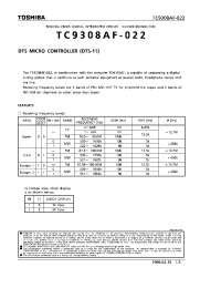 Datasheet TC9308AF-022 manufacturer Toshiba