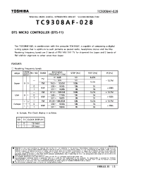 Datasheet TC9308AF-028 manufacturer Toshiba