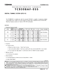 Datasheet TC9308AF-055 manufacturer Toshiba