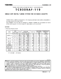 Datasheet TC9309AF-119 manufacturer Toshiba
