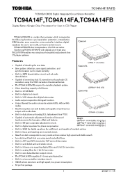 Datasheet TC94A14F manufacturer Toshiba