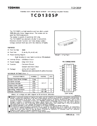 Datasheet TCD1305 manufacturer Toshiba